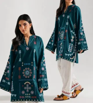 Teal Grace Farshi Set